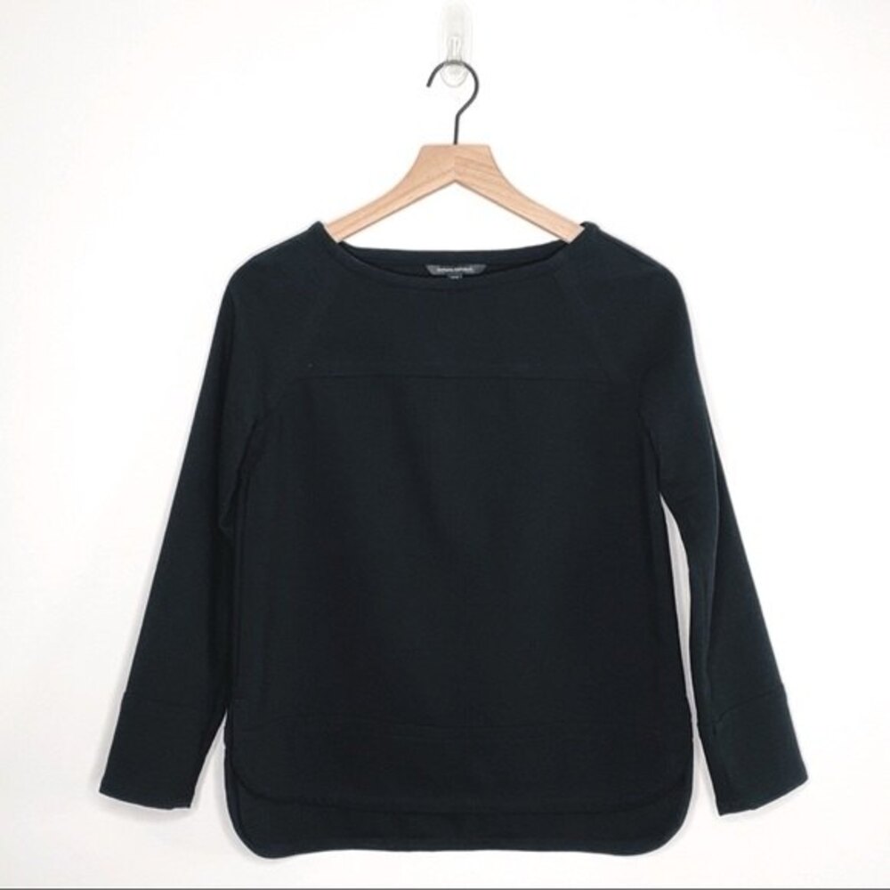 BANANA REPUBLIC Petite XXSP Black Top Long Sleeves Sweatshirt
